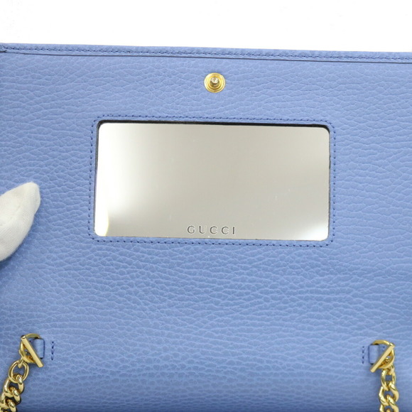 GUCCI Shoulder Bag Marmont Chain Blue Ladies - Picture 8 of 10